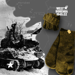 O1047 Originalni vlnene rukavice MITTENS INSERT TRIGGER FINGER 1943